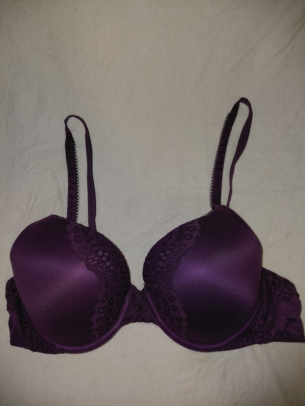 Body By Victoria's Secret Perfect Shape Purple Lace-Trim Bra 36B